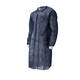 Bezoekersjas PP non-woven klittenband blauw maat L