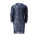 Bezoekersjas PP non-woven klittenband blauw maat L
