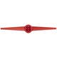 Vikan vloerschraper afgerond flexibel RVS blad rood 260x40x175 mm (29094)