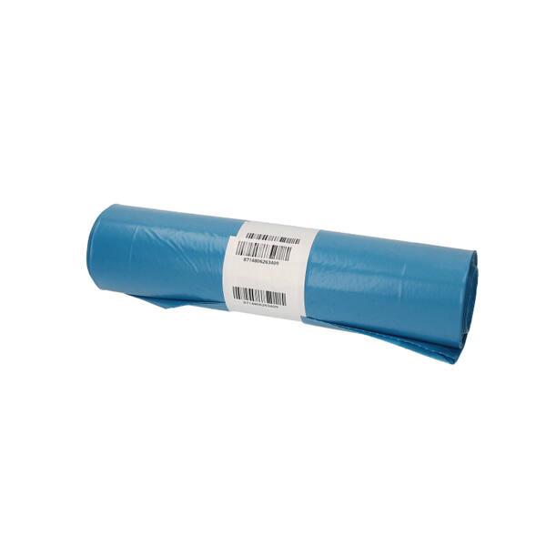 LDPE zakken rol 65/20 X 125cm T 70 blauw