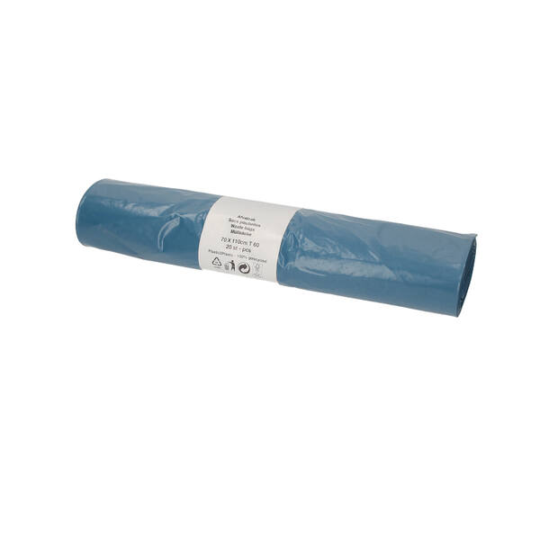 LDPE Afvalzakken rol 70 X 110cm T 60 blauw