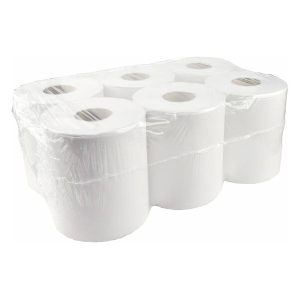 Poetspapier midi-rol 1-laags wit 19cm x 300m (per 6 rollen)