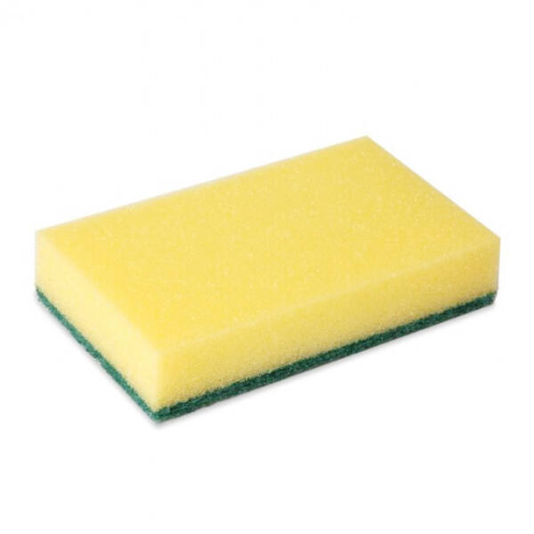 Schuurspons 140x100 mm geel/groen 50 x 10 stuks