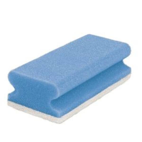 Schuurspons met greep blauw/wit 10x10 stuks