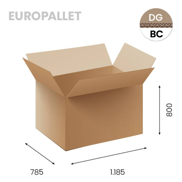 Pallet doos DG 1185x785x800mm bruin
