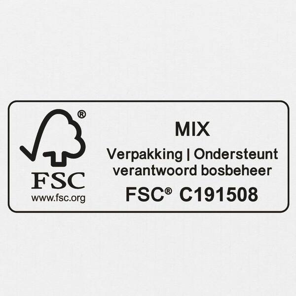 Amerikaanse vouwdozen FEFCO 0201 250x180x100mm B-golf wit FSC