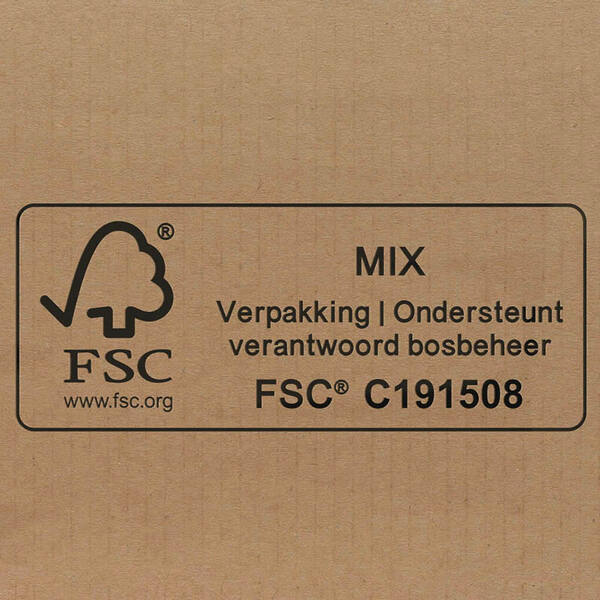 Amerikaanse vouwdozen FEFCO 0201 325x265x355mm B-golf bruin FSC