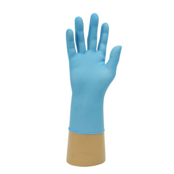 Onderzoekshandschoenen ongepoederd nitril blauw maat S