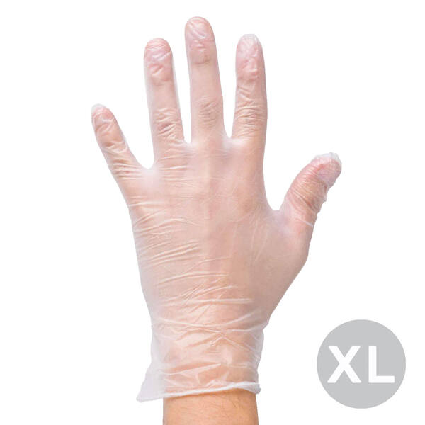 Onderzoekshandschoenen ongepoederd vinyl wit maat XL (JD)
