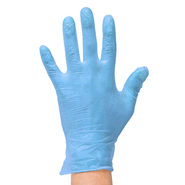 Onderzoekshandschoenen ongepoederd vinyl blauw maat M