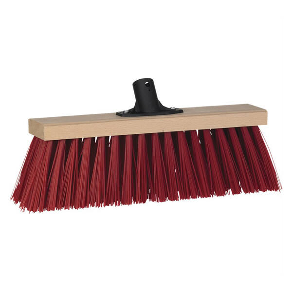 Vikan bezem blank hout medium rode vezels met steelaansluiting 400x190x10 mm (2517)