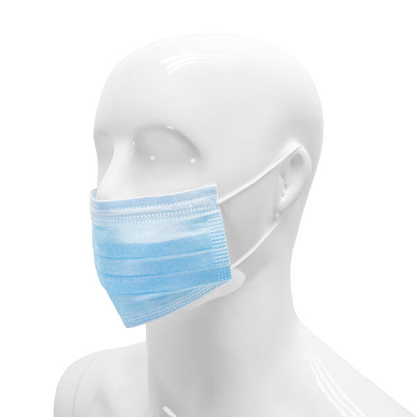 Mondmasker met elastiek blauw