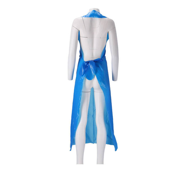 Schort op blok PE 20mµ geruwd blauw 125x80 cm (608014)