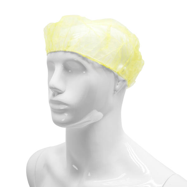 Haarnet baret geel 52 cm