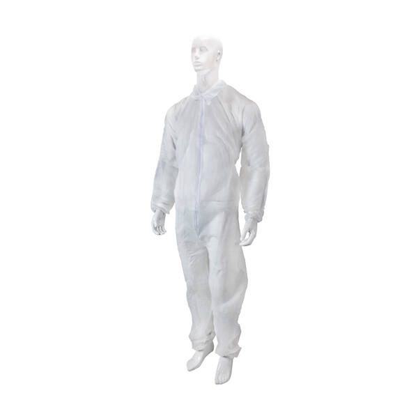 Coverall zonder capuchon non-woven wit maat XL