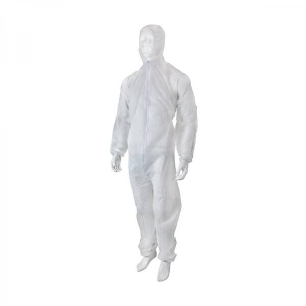 Coverall PE non-woven wit maat XL