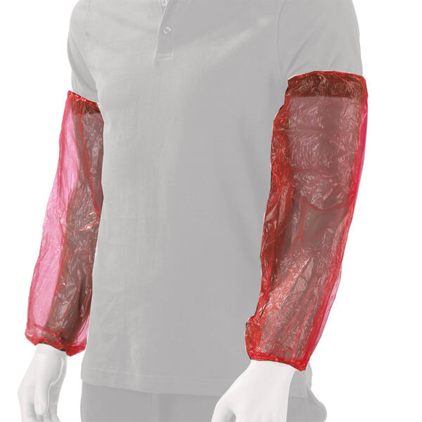 Mouwovertrek PE 20 x 40cm 20mµ rood