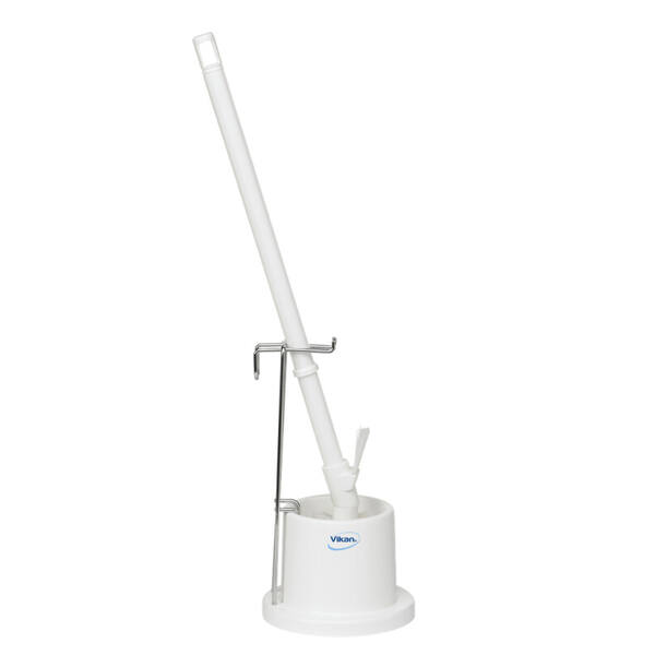Vikan toiletborstel met houder wit ø 90 mm lengte steel + borstel: 720 mm houder: ø 130 mm (50515)