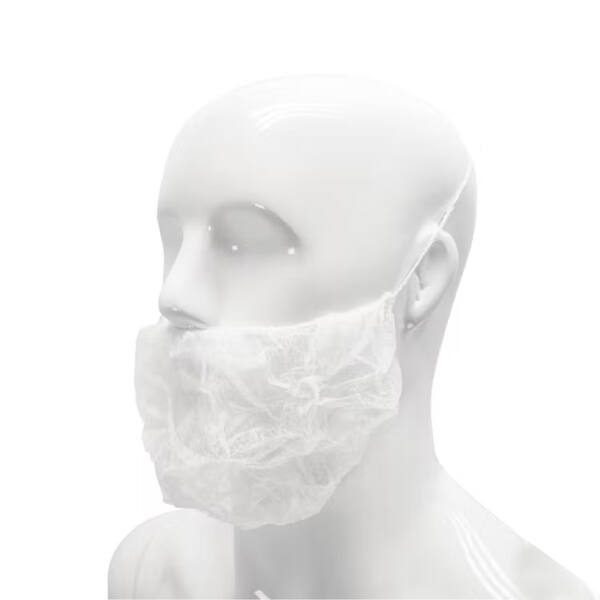 Baardmasker PP non-woven enkel elastiek wit one-size