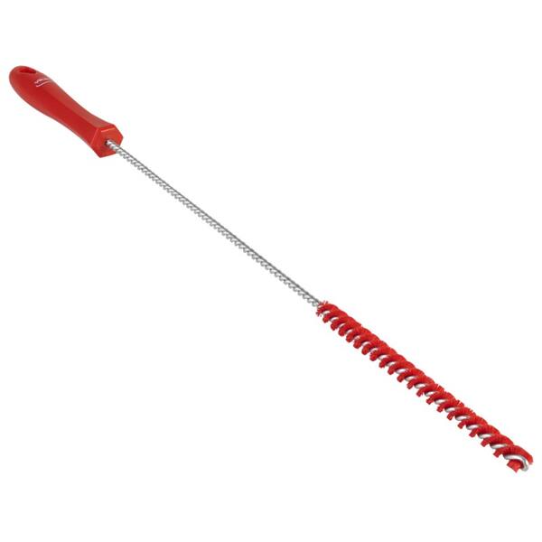 Vikan pijpborstel met handvat harde vezels rood 480x22x22 mm  (53754)