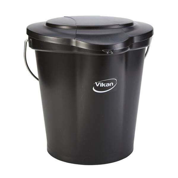 Vikan emmer maatverdeling schenktuit zwart 12 liter (56869)
