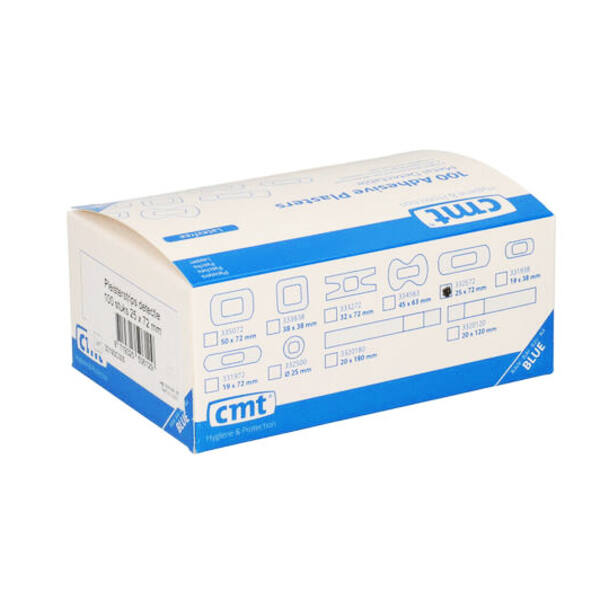 Detectiepleisters PE HACCP 25x72 mm blauw (332572)