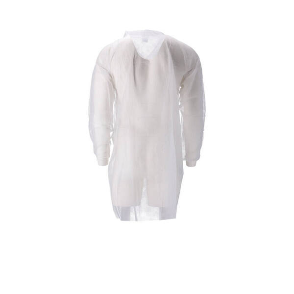Bezoekersjas PP non-woven klittenband wit maat XXXL (812600)