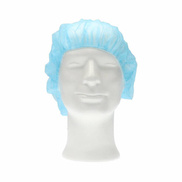 Haarnet wokkels PP non-woven dubbel elastiek blauw 58,5 cm