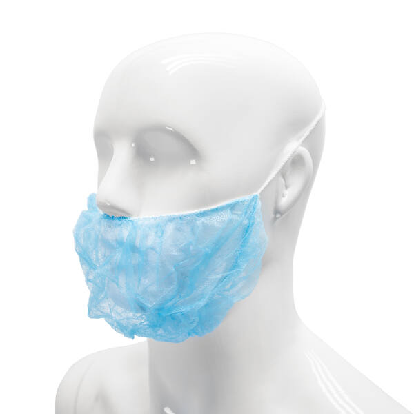 Baardmasker PP non-woven blauw one-size enkel elastiek