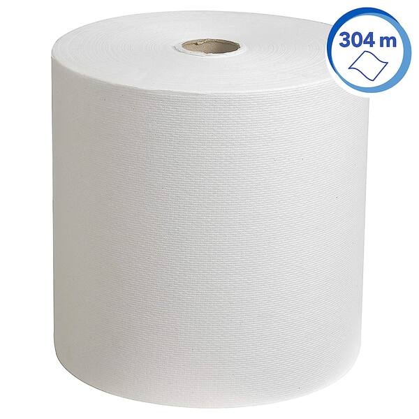 Handdoekrol Scott 1-laags wit 19,8cm x 304m