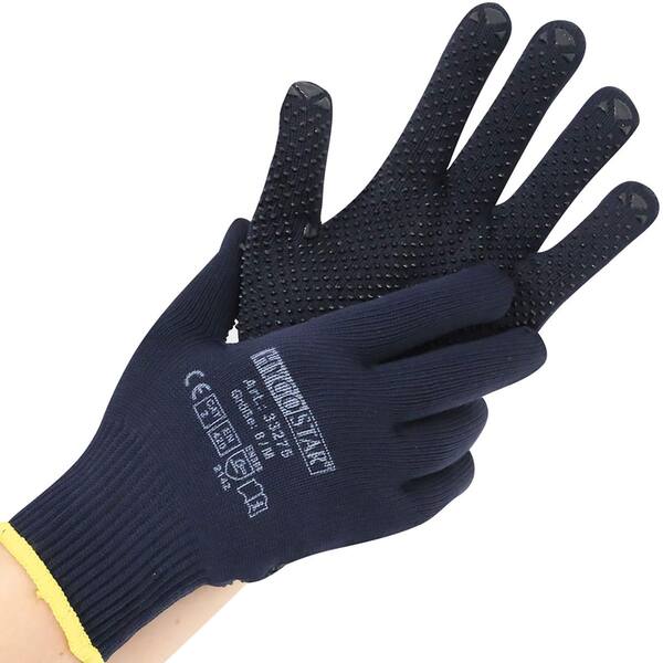 Handschoenen met nopjes blauw