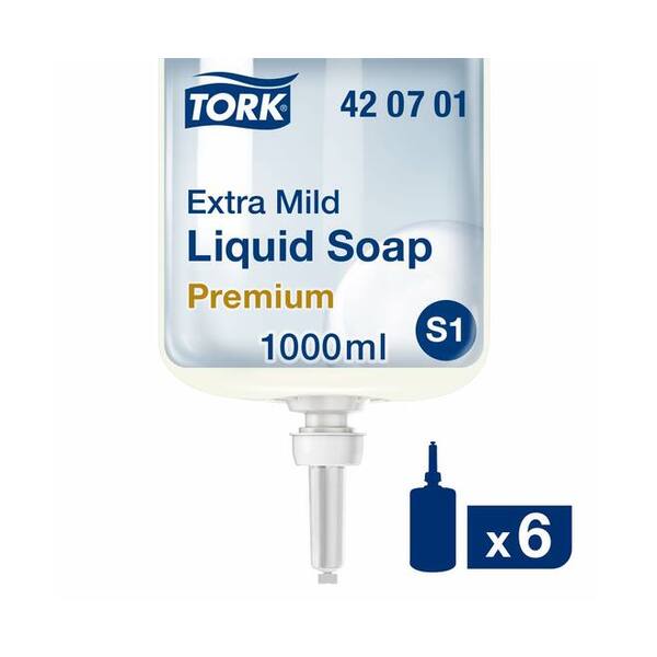 Tork extra milde vloeibare zeep 6x1 liter (420701)