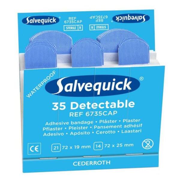 Salvequick navulling pleisters detecteerbaar 6x35 stuks (6735)