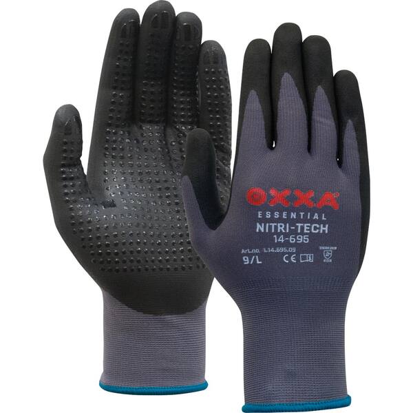 Handschoenen OXXA® Nitri-Tech 14-695 zwart/grijs maat L 12x12 paar (11469509)