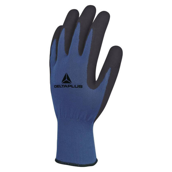 Handschoenen Deltaplus nitril blauw/zwart maat 10 (XL) (12 paar)