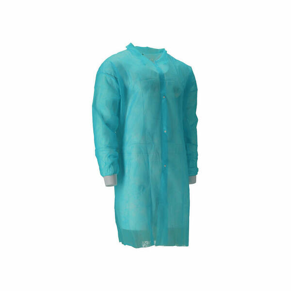 Bezoekersjas PP non-woven drukknopen groen (diverse maten)