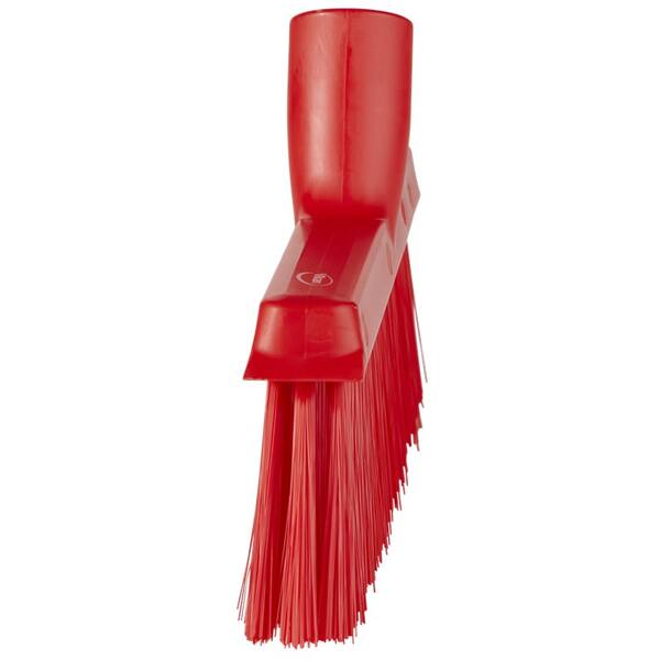 Vikan stofferbezem met haakse schroefdraad medium rood 250x120x30 mm (31034)