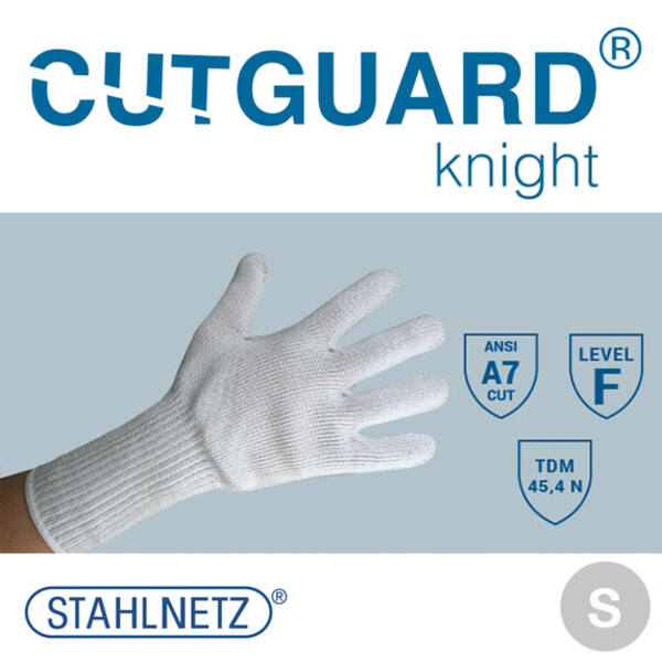 Snijhandschoen cutguard Knight wit maat 7 (S)