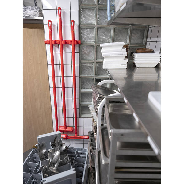Vikan ophangsysteem hygiënisch Hi-Flex 3 band klemmen 2 haken rood 420x87x48 mm (10114)