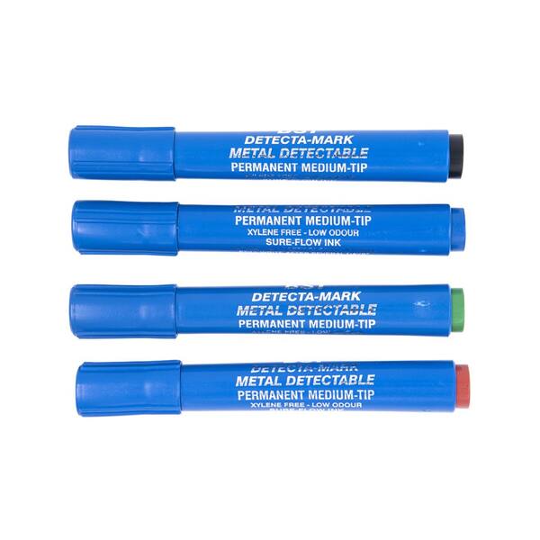 Detecta-Mark permanente markers detecteerbaar behuizing blauw inkt groen