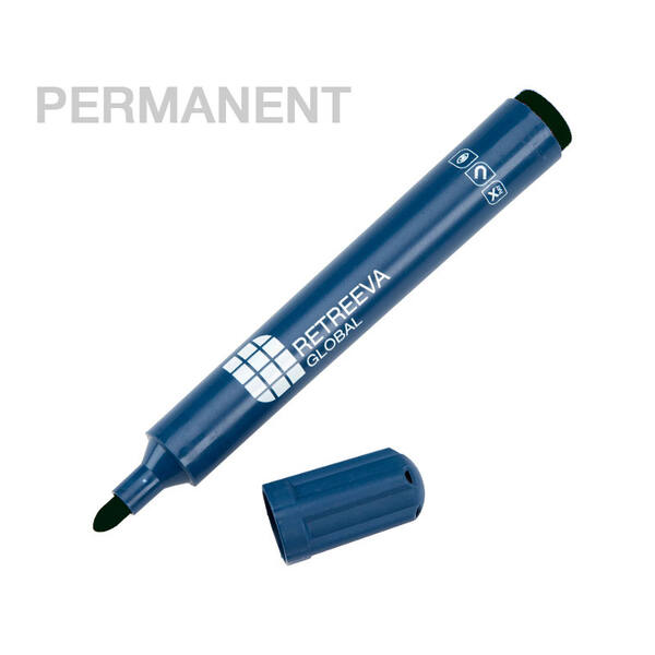 Retreeva permanente marker detecteerbaar behuizing blauw inkt zwart (RG-PXM-BK)