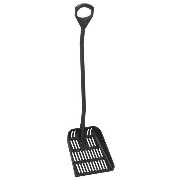 Vikan uitlekschep met groot blad zwart steel 1.305 mm blad 380x340 mm (56049)