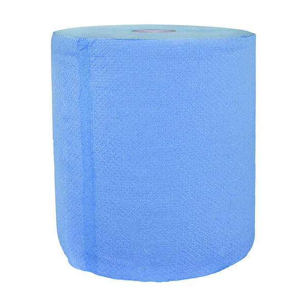 Dop handdoek rol 2-laags 210 mm x 140m blauw