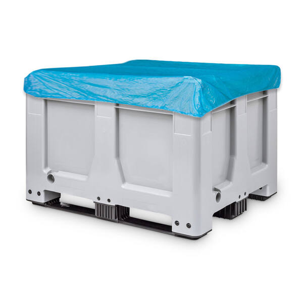 LDPE covers euro pallets 30 mµ blauw met elastiek 85x125x25 cm