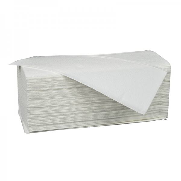 Handdoekjes z-vouw cellulose 2-laags wit 240x220 mm (200)
