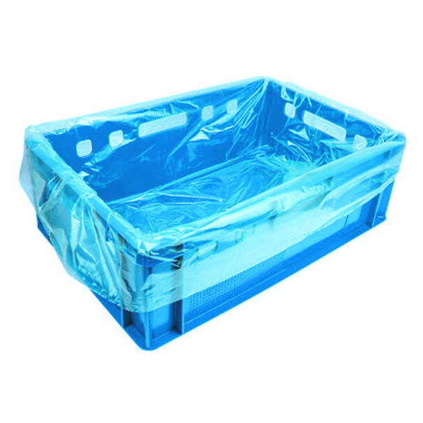 HDPE kratzakken los 60/20+20 x 80cm 8 mµ blauw