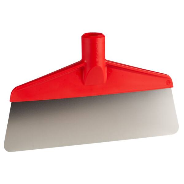 Vikan vloerschraper afgerond flexibel RVS blad rood 260x40x175 mm (29094)