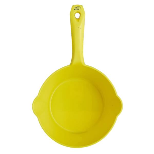 Vikan ronde handschep met schenktuit 2 liter geel 330x210x115 mm (56826)