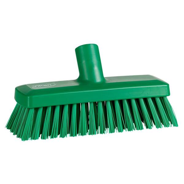 Vikan compacte vloerschrober/wandschrobber harde vezels groen 255x75x115 mm (70422)