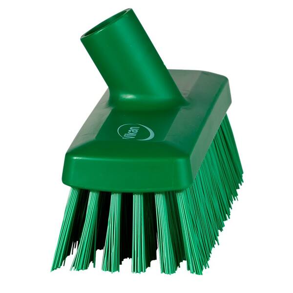 Vikan compacte vloerschrober/wandschrobber harde vezels groen 255x75x115 mm (70422)